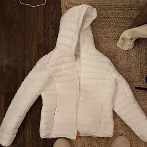 SAVE THE DUCK Ivory Quilted Jacket
